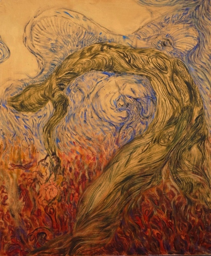 马呈慧《降临2》60×50cm布面油画