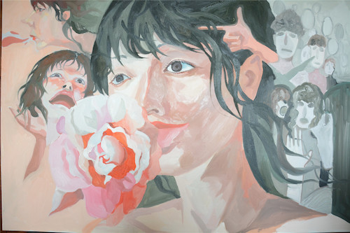 美术152 （油画） 2015210701005 韦娇娜 董春雷  《我也是你》