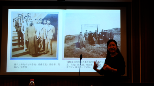 孙老师在声情并茂地讲述姜丹书的生平经历