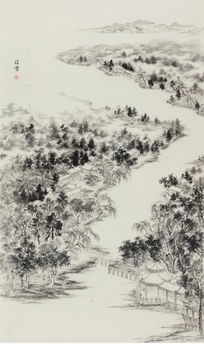 张靖雪 悠悠清夏无尽意 110×68cm