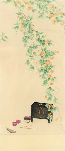 李嘉瑞  禅与蝉  彩墨之本  175×80cm  2018年