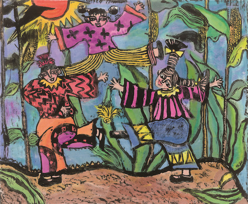董天  丰收2  版画  60cm×40cm  2018年