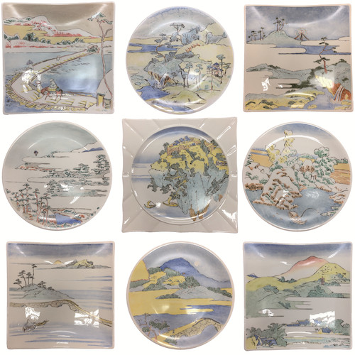 木楠浩  别样的浮世绘  釉上彩  75cm×75cm  2018