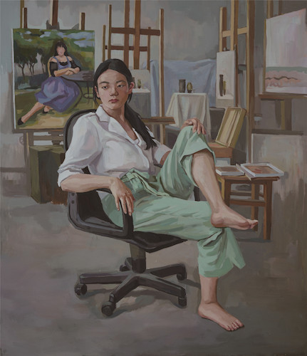 谢佳蓉   荏苒时光  布面油画  130cm×150cm  2018年