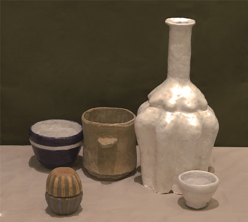 任诗琪  对画1  陶艺  2018年