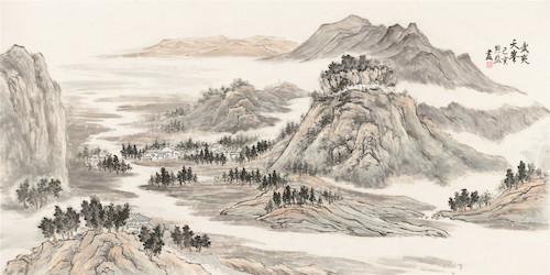 绘画153（山水）2015210703044 荣点盈 （童节指导）《武夷烟雨》_副本