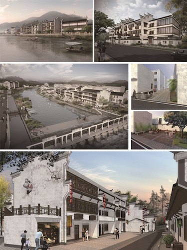 林虹  山水文化背景下的民居风貌营造--东白湖镇陈蔡江两岸建筑立面改造设计  环境设计  2018