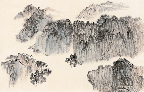 绘画153（山水） 2015210703038 王芳 （ 童节指导） 《太行烟云》_副本1
