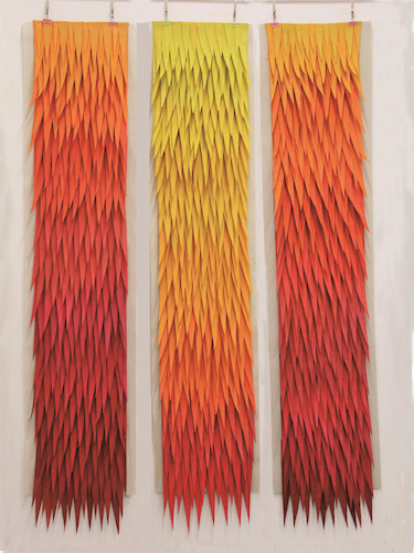 王亚莹  山间印象·春华秋实  纤维艺术  200cm×200cm  2018年 1