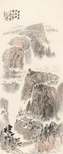 绘画153（山水）2015210703039 贺嘉颖 （童节指导）《太行山居图》_副本
