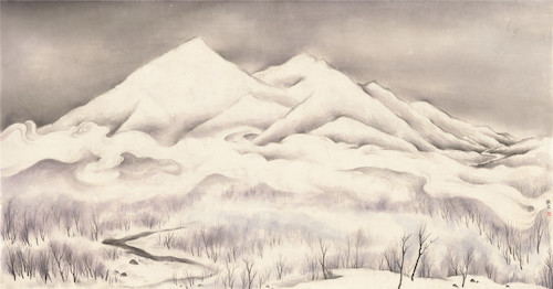 绘画153（山水）2015210703035郑听泉 （林素梅指导）《雪海神藏》